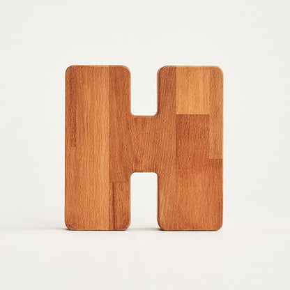Personalized Wooden Piggy Bank – Custom Letter H Coin Bank in Beech Wood with Clear Acrylic Front, Engraved Name Option, Money Saving Box for Kids and Adults