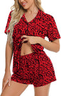 SWOMOG Womens Button Down Pajamas Set Short Sleeve Sleepwear Bride Soft Pj Lounge Sets XS-3XL