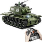 1:18 RC Tank, 2.4Ghz Soviet Union KV1 Remote Control Tank Model Toys, 15 Channel Battle Army Toy with Smoke, Light and Sound, Military RC Vehicle for Adult and Kid that Shoot BBS and Water Bomb
