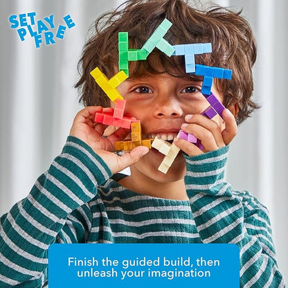 PLUS PLUS Learn to Build Big, Building Toys Set for Toddlers and Preschoolers, Stem Toys for 3+ Year Old, 60 Interlocking Blocks - Colorverse