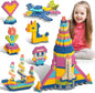 Tigerhu Kids 1120pcs Building Blocks Set Educational STEM Building Toy, Construction Block Toys Set Learning Playset Kit for Boys Girls, Child Brain Development Preschool Kindergarten Toy Age 3+