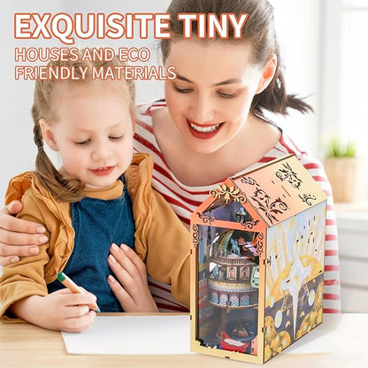 3D Denmark Book Nook Kit, Miniature Dollhouse Booknook Kit, Interactive Wooden Dollhouse kit, Bookshelf Decor Puzzle, Bookend Decor Kit for Adults and Teens