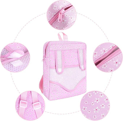 DONTNO 12 Inch Baby Doll with Clothes and Backpack Carrier,Newborn Doll Includes Clothes,Blanket,Pacifier,Bottle,First Gift for Toddlers 36 Months and Up