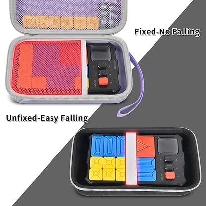 casmilee Case Compatible with Giiker Super Slide Brain Games, Brain Teaser Puzzles Organizer Storage Bag, Flow Slider Puzzle Game Holder (Purple)