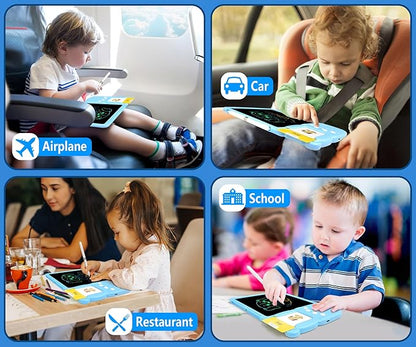 Rylai Toddler Toys Talking Flash Cards, Kindergarten Learning Resources 510 Sight Words with Drawing Tablet for Speaking Doodling, Sensory Toys for Kids with Autism, Boys Girls 2 3 4 5 6, Blue