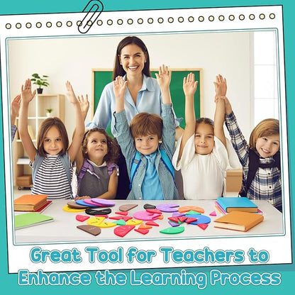 10 Sets Fraction Set for Math Classroom Fractions Manipulatives Math Manipulatives for Home School Supplies (Circles)