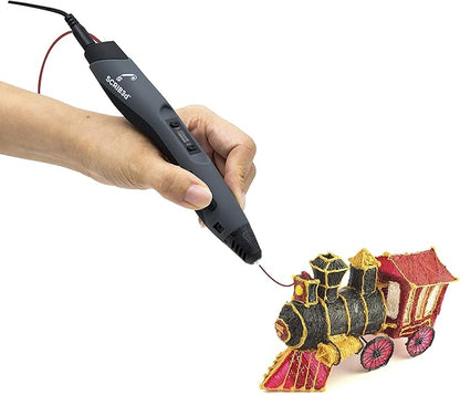 SCRIB3D Advanced 3D Printing Pen with 2 Starter Colors and PLA Refill Pack with 10 Assorted Colors