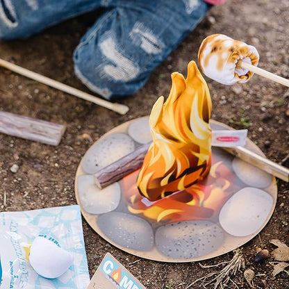 Melissa & Doug Let's Explore Campfire S’mores Set with Toy food & Kids Play Kitchen Accessories, Preschool Learning Toys for Girls & Boys 3+