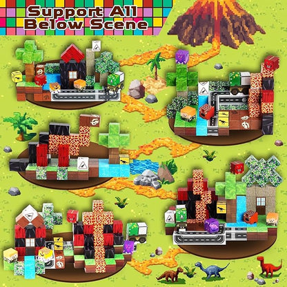 100PCS Magnetic Building Blocks - Stacking Magnets for Kids, Sensory Toy for Toddlers STEM Learning, Birthday Gifts for 3-10 Years Old Boys Girls, Magnetic Blocks for kids ages 5 6 7 8 9 10