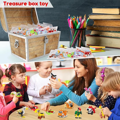 30pcs Animal Mini Building Blocks Party Favor for Kids Return Gifts For Birthday Goodie Bag Stuffer Class Prize Box Toys Small Bulk Pinata Stuffer End of School Year Gift for Student Boy Girl 4-8 8-12
