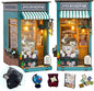 DIY Book Nook Kit with Music Box, Wooden 3D Puzzle Dollhouse with LED, Miniature House Kit Bookends for Adult and Teen, Bookshelf Decor, Creative Gift for Friends and Family. Soul Bookstore