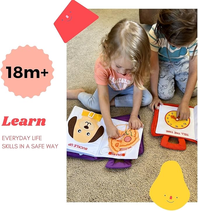 My Quiet Book - Toddler Plane Activities, Car Airplane Montessori Busy Board Book for Toddlers 1-3 - No Parts to Get Lost - Gifts for 1 2 3 4 Year Old Girl, Birthday Gifts Toys Age 2-4