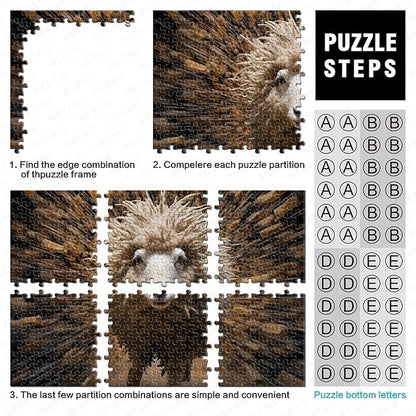 Sheep 500 Pieces 3D Animal Thickened Wooden Jigsaw Puzzles Adults Fun Toy Intellectual Game Home Decoration Education Game Stress Relief Toy Premium & Durable 500pcs (52x38cm)