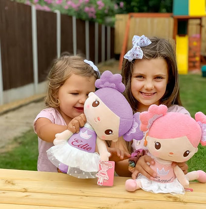 Gloveleya Baby Doll Girls Gifts Plush Candy Princess Dolls Purple 14" with Gift Bag