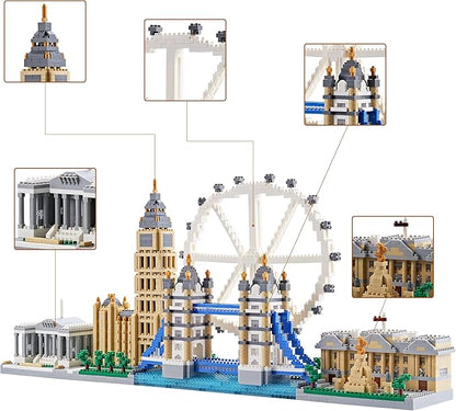 London Skyline Architecture Miniature Building Block Set, Architecture Series Model Toy, Present for Adults and Children (3430 Pieces)