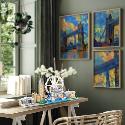 New Architecture London Skyline Building Set - Fun & Satisfying Model Kit with 3430pcs - Gift for Adults 14+ - Micro Mini Blocks