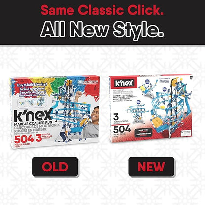 K'NEX - Marble Coaster Run with Motor‚ 504 Pieces, STEM Building, Kid Construction Set‚ Ages 8+