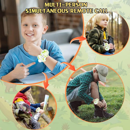 Walkie Talkies for Kids 2 Packs, Kids Toys for Boys Girls Aged 3 to 8 Years Old for Outdoor Adventure, Camping, Halloween, Christmas, Birthday Gifts (Green, Dinosaur)