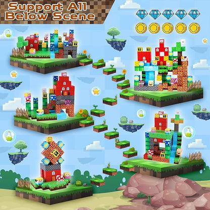 Magnetic Blocks-150 PCS Build Adventure Game Castle World Set - Magnetic Building Cubes Stacking, STEM Montessori Sensory Toys for Kids Boys Girls Ages 3 4 5 6 7 8 9 10 Eater Birthday Gifts
