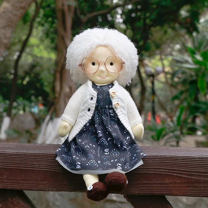 BlissfulPixie Handmade Soft Girl Rag Doll - Ella 12" with Cute Stuffed Plush, Ideal First Doll for Babies & Toddlers