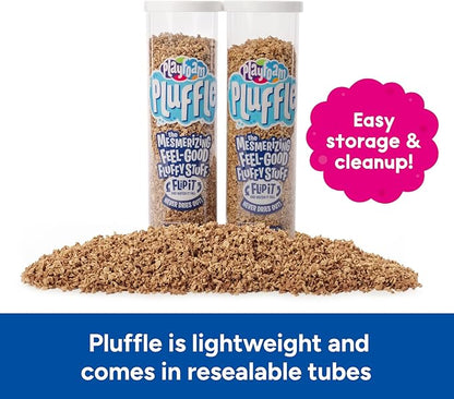Educational Insights Pluffle® Sand 2-Pack - Sensory Bin Foam Set, No Mess Alternative to Sand Toys & Slime for Toddlers at Home or in The Classroom, Fun Sensory Table Filler, Gift for Kids Ages 3+