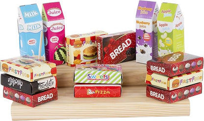 Pretend Play Assorted Food Set - Fresh, Boxed and Canned Food by Hey! Play!