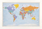 Push Pin Travel Maps - Blue Oceans World - Textured White Framed Pin Map for Tracking Your Travels - 27.5" x 39.5" - 8 Handcrafted Frame Options - Made in USA - Ideal for Any Traveler