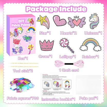 Poke-in Craft and Art Kit- Magical Dream Decor,Arts and Crafts,DIY Craft Kits,Mess-Free Fun for Kids,Art Activity Birthday Christmas Gift Ideas for Children,Toys for Girls and Boys Ages 4-10+