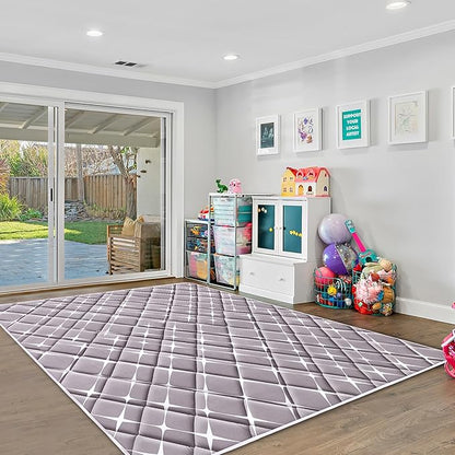 Baby Play Mat - 6ft X 4ft,Premium Thicker Foam One-Piece Crawling Mat, Machine Washable, Extra Large Anti-Slip Activity Playmat for Babies, Toddlers & Infants