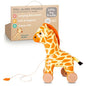 Little Big Friends Giraffe Pull Toy for Toddlers | Classic Baby Walking Toy with Adjustable Cord | Easy-to-Clean Soft Toy | Gina The Giraffe