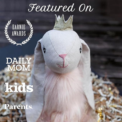 MON AMI Princess Bunny Stuffed Doll - 18", Soft & Cuddly Plush Animal Doll for Kids of All Ages, Use as Toy or Room Décor