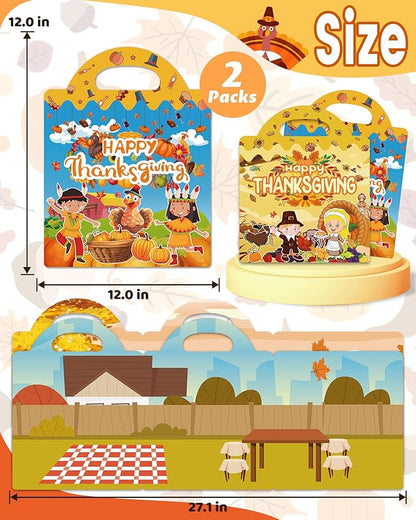 Reusable Sticker Book for Toddlers 2-4 Years, Stickers for Kids, Toddler Sticker Book Ages 1-3, Toddler Craft Activities, Toddlers Travel Toys Ages 2+ Boy Girl Birthday Gifts - Thanksgiving