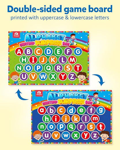 Coogam Mystery Surprise Box, Fine Motor Letter Matching and Sorting Game, 26pcs Alphabet Educational Montessori Learning Toy Gift for Preschool Kindergarten 3 4 5 Year Old