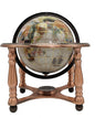 Unique Art 10-Inch Tall Table Top Pearl Swirl Ocean Gemstone World Globe with Copper 4 leg Stand (Pearl/4 Leg Copper)