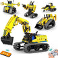 5 in 1 Building Toys STEM Robotics Kit, 430 PCS Blocks RC Robot Erector Sets, APP & Remote Control Excavator Science Kits for Kids Age 6 7 8 9 10 11 12-14, DIY Educational Gift for Boys & Girls