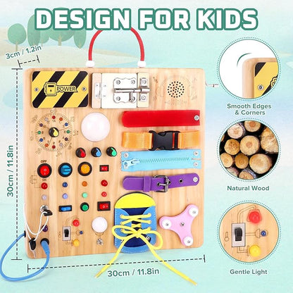 Hoarosall 23 in 1 Busy Board Montessori Toys for Toddler and 1-3 Year Old Boys and Girls