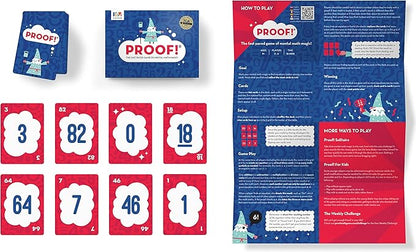Proof! Math Game - Fast Paced Mental Math Magic - Teachers' Choice Award Winning Educational Game, Ages 9+