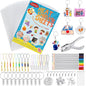 Auihiay 198 Pieces Shrink Plastic Kit Includes 20 Sheets Shrink Papers, Hole Punch, Keychain Accessories and Pencils for Shrinky Art and DIY Keychain Making Easter Mother Day Ornament
