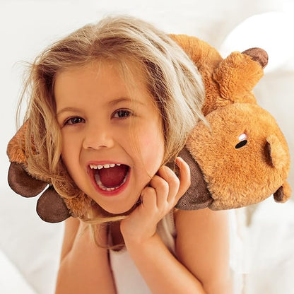 Happy Fuel Capybara Microwavable & Weighted Stuffed Animals - Unscented Heatable Plush Doll, Cute Capybara Plush Toys Gifts for Girls Boys and Kids