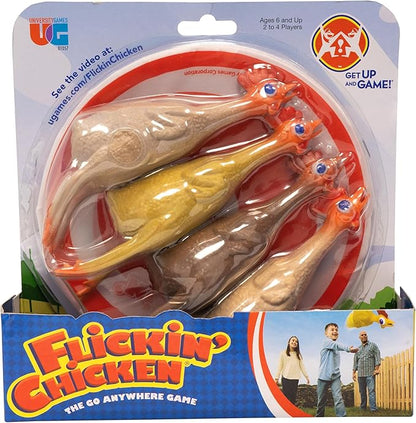 University Games, Flickin Chicken Indoor Outdoor Target Toss Game, The Go Anywhere Game for 2 or More Players Ages 6 and Up