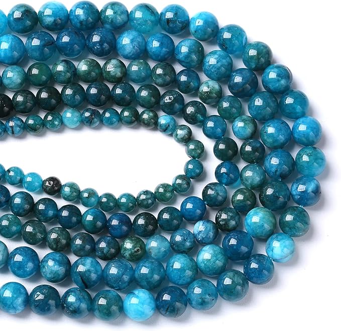 12MM 32PCS Blue Apatite Spacer Loose Beads for Jewelry Making DIY Bracelet Necklace