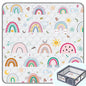 Baby Play Mat，Thick Soft 47" X 47" Playpen mat, Non-Slip and Machine Washable Baby Play Mats for Floor，Crawling Mat for Babies, Toddlers & Infants to Play and Learn (Rainbow)