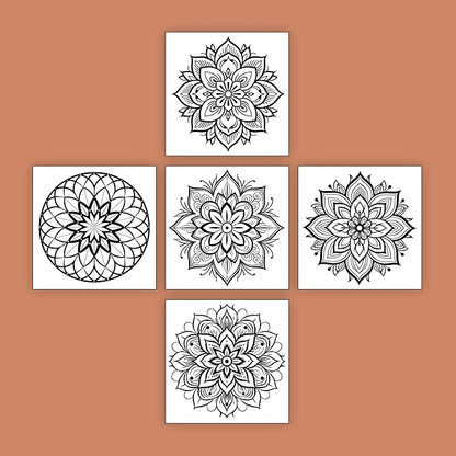 ArtPops Coloring Boxes – Pop-Up Pre-Printed Coloring Box Set – DIY Wall Art Kit for Teens & Adults – Eco-Friendly, Easy to Hang, No Frame Needed – 5-Pack, Peaceful Patterns