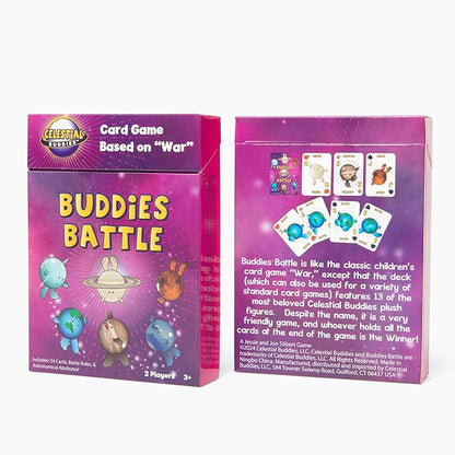 Celestial Buddies Buddies Battle Card Game | Space-Themed War - Fun Educational Games for 2 Players, Kids Ages 3+ | STEM Learning, Planets, & Space Exploration