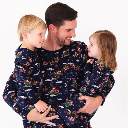 Little Sleepies Two-Piece Pajama Set for Boys & Girls, Soft Viscose from Bamboo Toddler Pajamas for Kids, Family Matching PJs