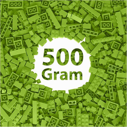 Bulk Green Building Bricks, Classic Building Blocks Compatible with All Major Brands