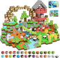 Magnetic Blocks, 150PCS Magnetic Building Blocks Light Up, Stacking Magnets for Kids, Sensory Toy for STEM Constructions Magnet Blocks for Boys Girls Age 3+, Christmas Birthday Gifts