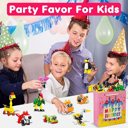 20pcs Animal Mini Building Blocks Party Favor for Kids Return Gifts For Birthday Goodie Bag Stuffer Class Prize Box Toys Small Bulk Pinata Stuffer End of School Year Gift for Student Boy Girl 4-8 8-12