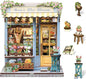 Cutefun Book Nook Kit - DIY Miniature House Kit for Adults and Teens, 3D Wooden Puzzle Mini House Building Kit with LED, Dollhouse Kit Bookshelf Insert Decor Creative Gifts (Anna's Blue Blossom)