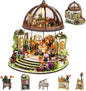 DIY Miniature House Kit,Green Garden Mini House Building Kit with LED & Furniture,Tiny House Dollhouse Kit for Adults Teen Hobby,Wooden Craft Mini Model Kit,Plants Lover Home Decor Birthday Gifts